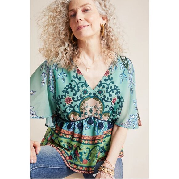 FARM Rio Tops - Farm Rio for Anthropologie Idiya Blouse